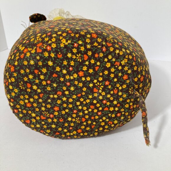 Vintage Handmade Mouse DoorStop Holder Weighted‎ Floral Brown Yellow 10 x 15" - Picture 8 of 8